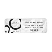 White Decade Birthdday Etiket (Voorkant)