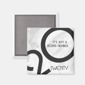 White Decade Birthdday Magneet (Voorkant / Achterkant)