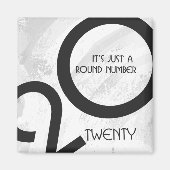 White Decade Birthdday Magneet (Voorkant)