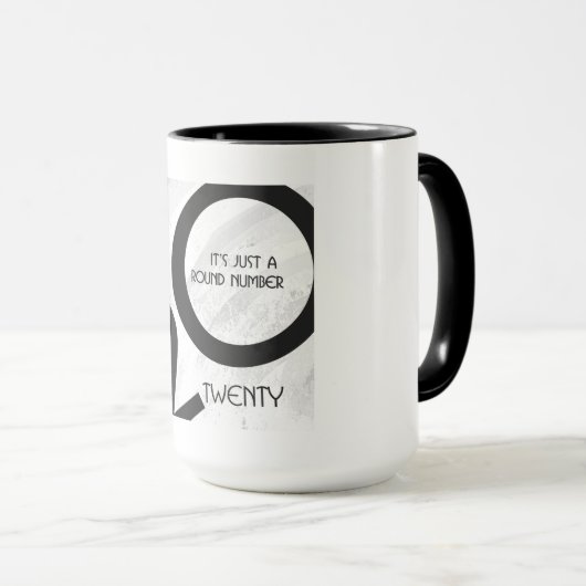 White Decade Birthdday Mok (Voorkant rechts)