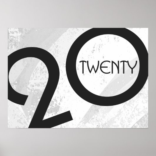 White Decade Birthdday Poster (Voorkant)