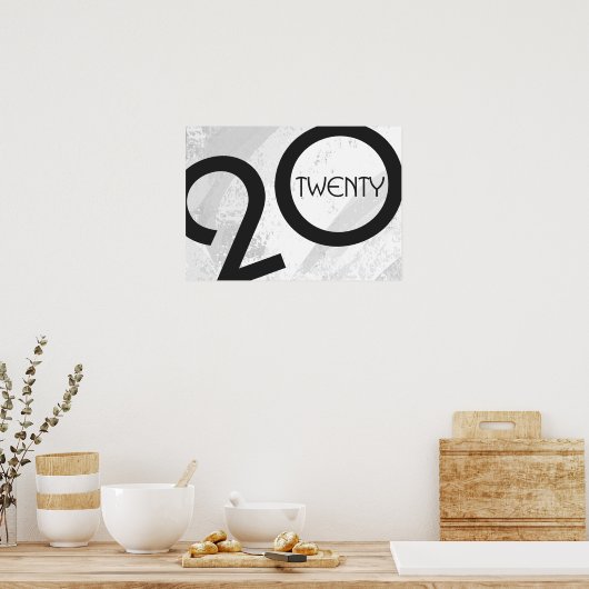 White Decade Birthdday Poster (Keuken)