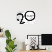 White Decade Birthdday Poster (Thuiskantoor)