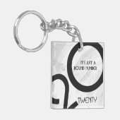 White Decade Birthdday Sleutelhanger (Voorkant Links)