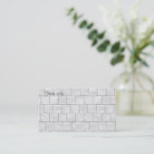 White Decorative Marble Tegel Background Visitekaartje (Staand voorkant)