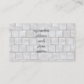 White Decorative Marble Tegel Background Visitekaartje (Achterkant)