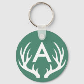 White Deer Antlers Sleutelhanger (Voorkant)