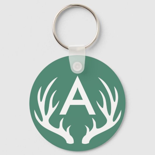 White Deer Antlers Sleutelhanger (Voorkant)