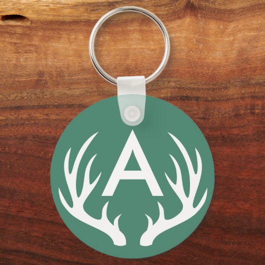 White Deer Antlers Sleutelhanger (Voorkant)