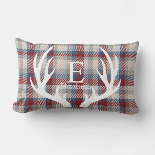 White Deer Antlers Winter Berry Pset Personalized Kussen
