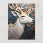 White Deer Beautfiul Fantasy Art Briefkaart (Voorkant)