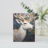 White Deer Beautfiul Fantasy Art Briefkaart (Staand voorkant)