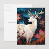 White Deer Beautfiul Fantasy Art Briefkaart (Voorkant / Achterkant)