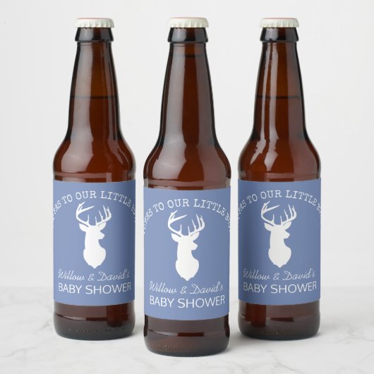White Deer Buck Silhouette Beer Bottle Label Boy Bier Etiket (Flessen)