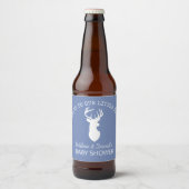 White Deer Buck Silhouette Beer Bottle Label Boy Bier Etiket (Voorkant)