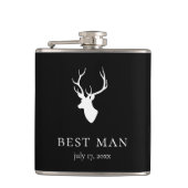 White Deer Head Heupfles (Voorkant)