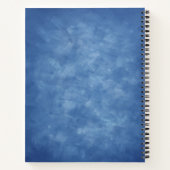 White Deer Head Mysterious Face Antlers Rozen Blue Notitieboek (Achterkant)