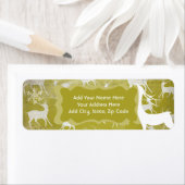 White Deer Holiday Return Address Labels (Insitu)
