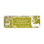 White Deer Holiday Return Address Labels (Voorkant)
