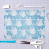 White Deer in Winter Forest Tissue Paper Tissuepapier (Craft)