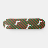 White deer Pattern (groen en rood) Persoonlijk Skateboard (Horizontaal)