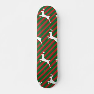 White deer Pattern (groen en rood) Persoonlijk Skateboard