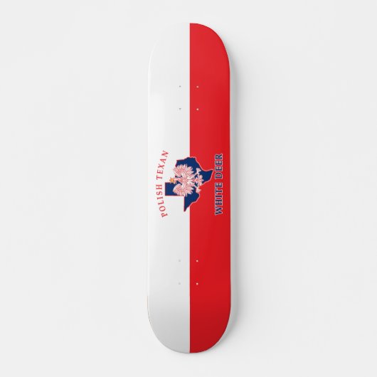 White Deer Poolse Texan Persoonlijk Skateboard (Voorkant)