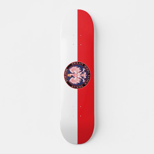 White Deer Round Poolse Texan Persoonlijk Skateboard (Voorkant)
