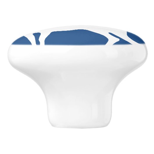 White Deer Silhouette Custom Ceramic Knob Keramische Knop (Zijkant)