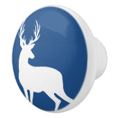 White Deer Silhouette Custom Ceramic Knob Keramische Knop (Rechts)