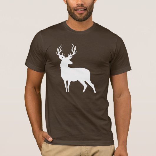 White Deer Silhouette Shirt (Voorkant)