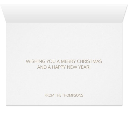 White Deers on beige Kerstmis (Binenzijde Horizontaal (Onderkant))