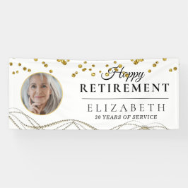 White Delicate Custom Photo Retirement Party Spandoek
