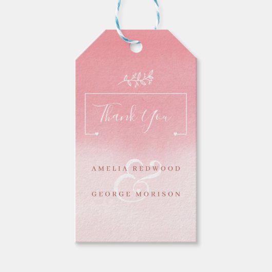 White Delicate Flowers Cadeaulabel (Voorkant)