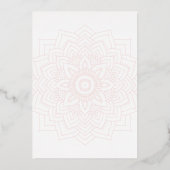White Delicate Gold mandala Wedding Folie Uitnodiging (Achterkant)