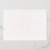 White Delicate Gold mandala Wedding Folie Uitnodiging (Achterkant)