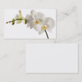 White Dendrobium Orchid Flower Spray Floral Blank Visitekaartje (Voorkant / Achterkant)