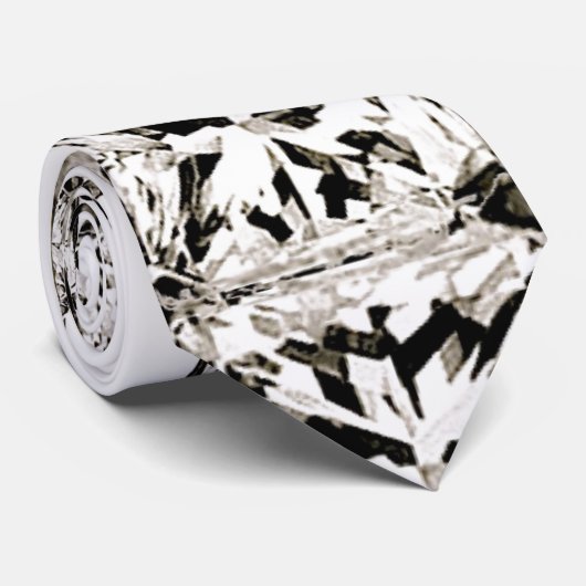 White Diamond Bling Stropdas (Opgerold)