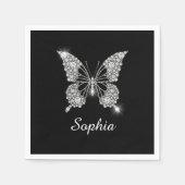 White Diamond Butterfly, DIY Script Name, Black Servet (Voorkant)