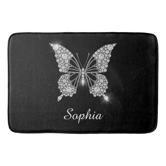 White Diamond Butterfly, Script Name, Black Badmat (Voorkant)