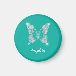 White Diamond Butterfly, Script Name, Blauwgroen Magneet