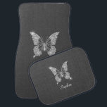 White Diamond Butterfly, Script Name, Dark Grey Automat<br><div class="desc">Een klastig wit ruitvormig vlinderontwerp om met naam in witte manuscripttekst op donkergrijze achtergrond te personaliseren.</div>