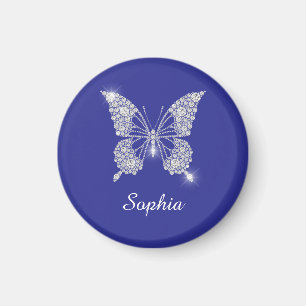 White Diamond Butterfly, Script Name, Deep Blue Magneet