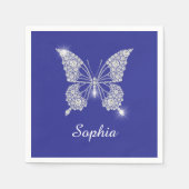 White Diamond Butterfly, Script Name, Deep Blue Servet (Voorkant)