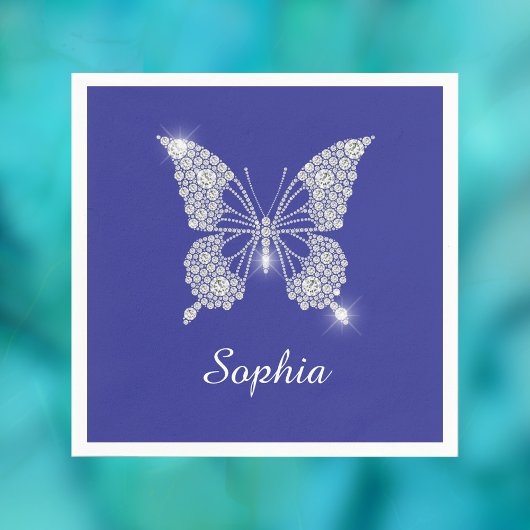 White Diamond Butterfly, Script Name, Deep Blue Servet