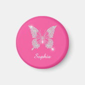 White Diamond Butterfly, Script Name, Pink Magneet (Voorkant)