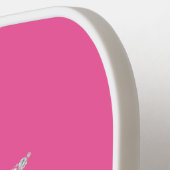 White Diamond Butterfly, Script Name, Pink Pickleball Paddle (Links Detail)