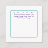 White Diamond Butterfly, scriptnaam, diep Blauwgro Informatiekaartje (Achterkant)