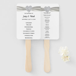 White Diamond Heart Trouwprogramma Handwaaier