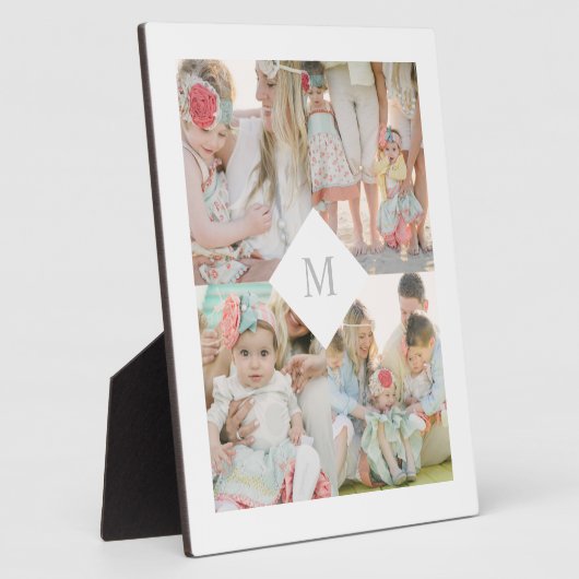 White Diamond Monogram Fotoplaat (Zijkant)